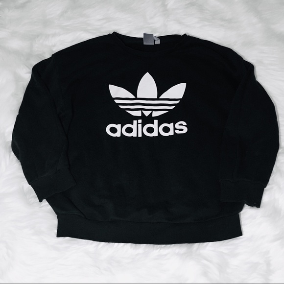 adidas Sweaters - Adidas Black & White Logo Sweater!